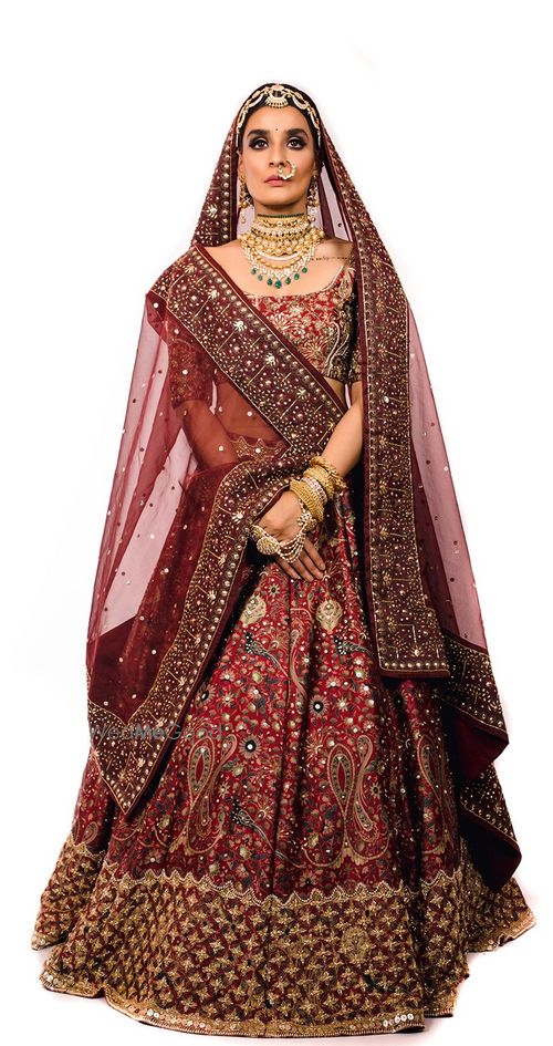 Maroon Bridal Lehenga Latest Designer Collection with Prices